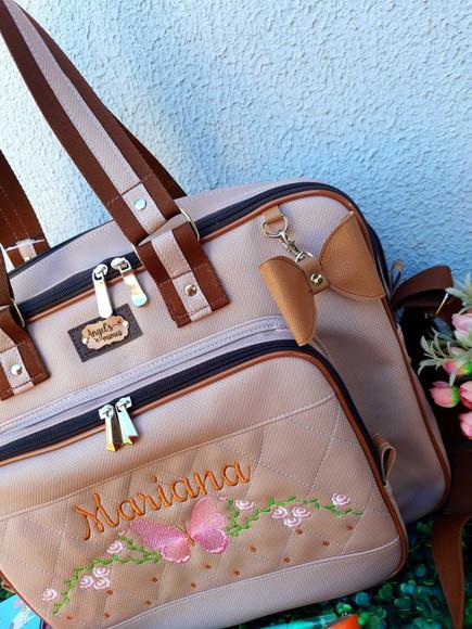 Bolsa 3 Divisões Material Sintético Borboletas