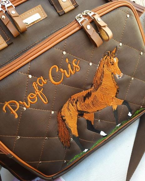 Bolsa 3 Divisões Material Sintético Cavalo com Alça Transver