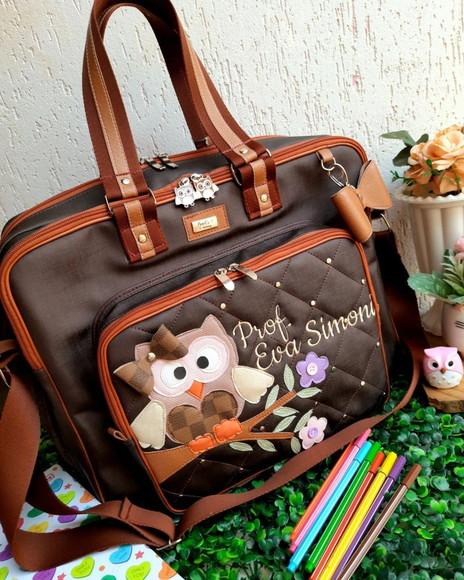 Bolsa 3 Divisões Material Sintético Corujinha