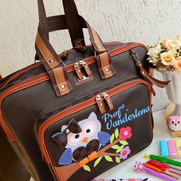 Bolsa 3 Divisões Material Sintético Corujinha