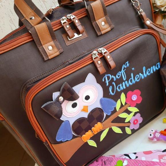 Bolsa 3 Divisões Material Sintético Corujinha