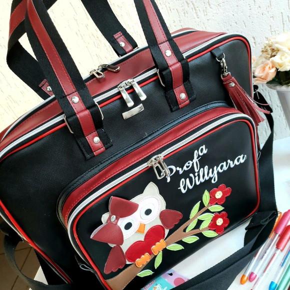 Bolsa 3 Divisões Material Sintético Corujinha