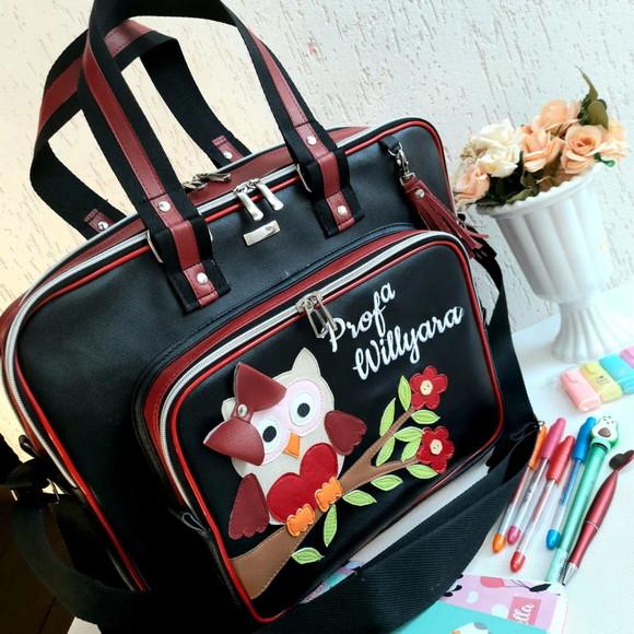 Bolsa 3 Divisões Material Sintético Corujinha