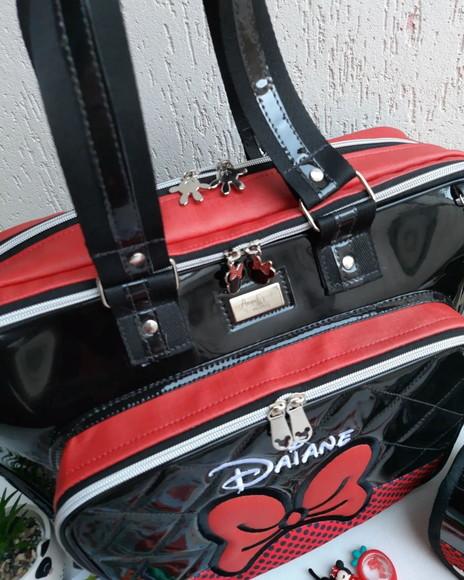Bolsa 3 Divisões Minnie + Estojo 4 Divisões