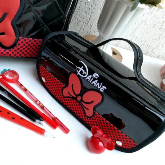Bolsa 3 Divisões Minnie + Estojo 4 Divisões