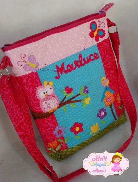 Bolsa alça transversal corujinha