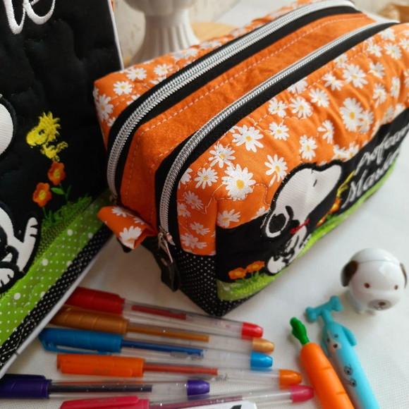 Bolsa Bolsa 3 Divisões +estojo Duplo Snoopy