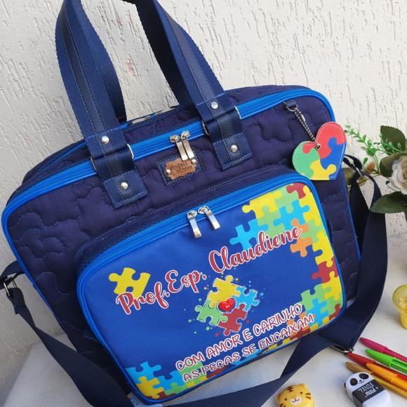 Bolsa Bolsa 3 Divisões Alça Transversal Autismo
