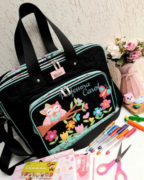 Bolsa Bolsa 3 Divisões com Alça Transversal Corujinha