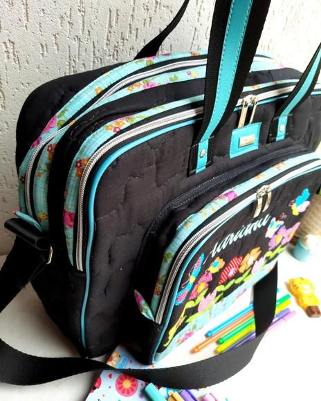Bolsa Bolsa 3 Divisões com Alça Transversal Jardim