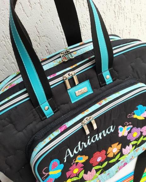 Bolsa Bolsa 3 Divisões com Alça Transversal Jardim