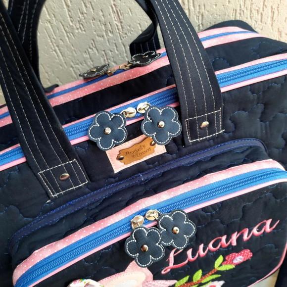 Bolsa bolsa 3 divisões corujinha