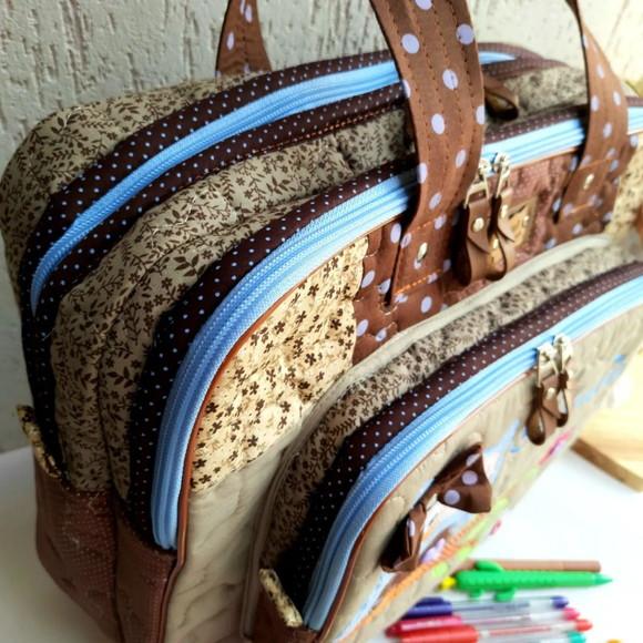 Bolsa bolsa 3 divisões corujinha