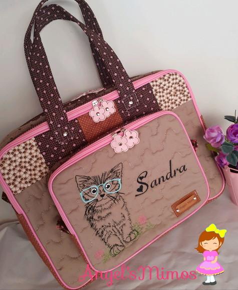 Bolsa bolsa 3 divisões gatinho