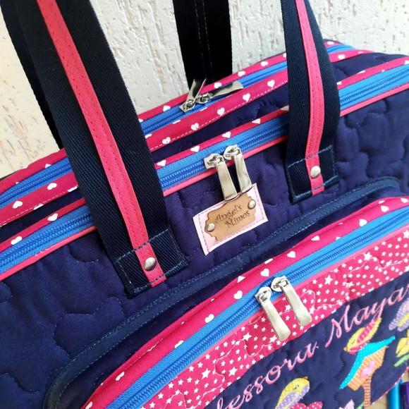 Bolsa bolsa 3 divisões jardim encantado