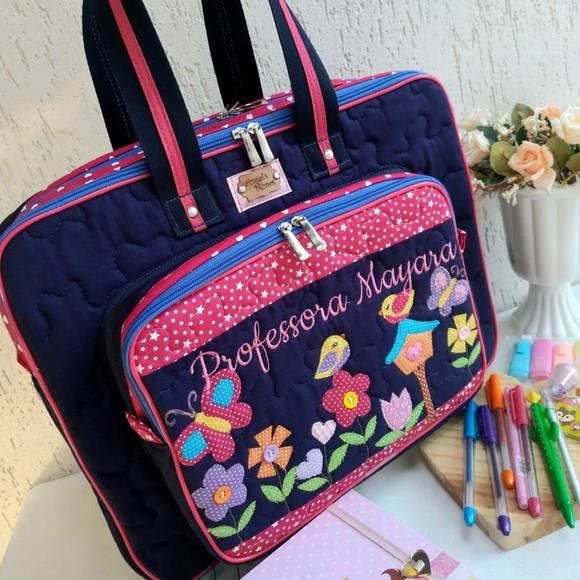 Bolsa bolsa 3 divisões jardim encantado