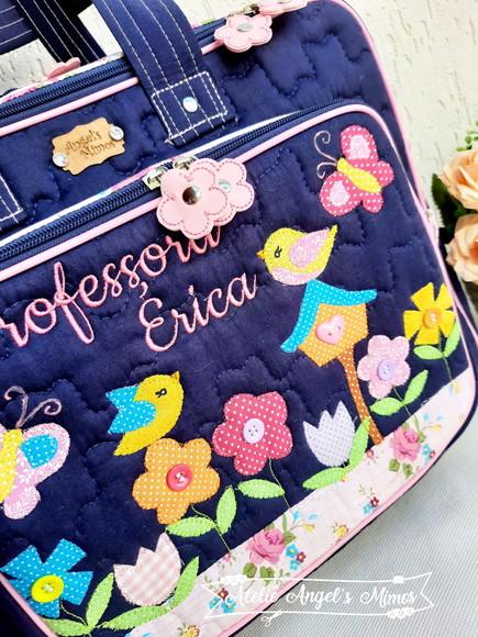 Bolsa bolsa 3 divisões jardim encantado