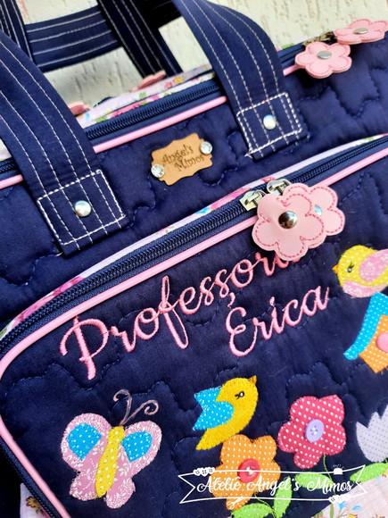 Bolsa bolsa 3 divisões jardim encantado
