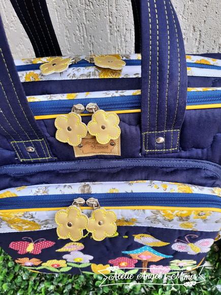 Bolsa bolsa 3 divisões jardim encantado
