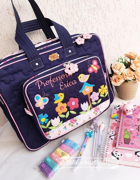 Bolsa bolsa 3 divisões jardim encantado