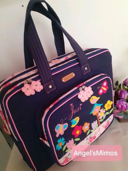 Bolsa bolsa 3 divisões jardim encantado