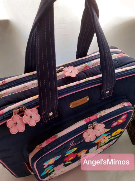 Bolsa bolsa 3 divisões jardim encantado