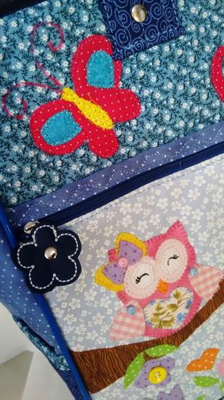 Bolsa Corujinha GG Azul