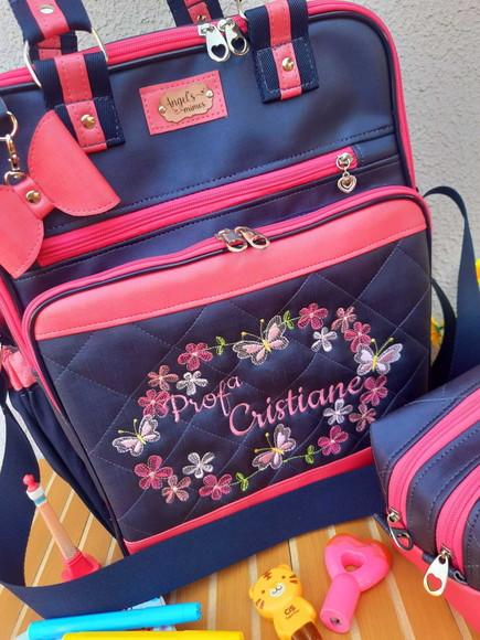 Bolsa Cristina 3 Divisoes e Estojo Duplo