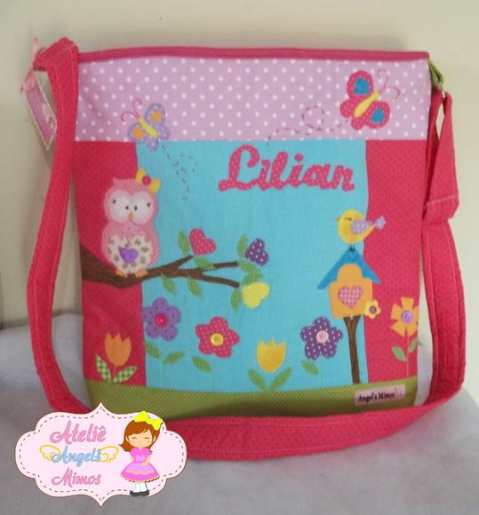 Bolsa em Patch Corujinha transversal