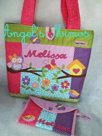 Bolsa em Patch Corujinha