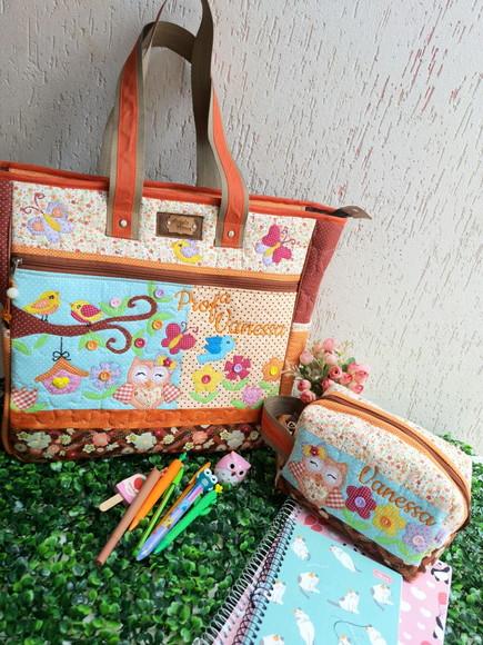 bolsa GG corujinha + frasqueira Box