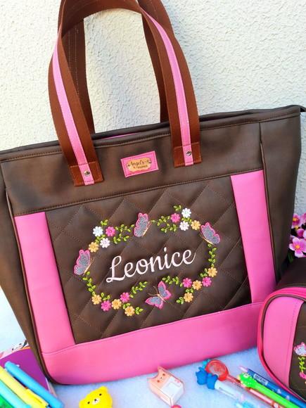 Bolsa Gg Professora e Estojo com Divisoes