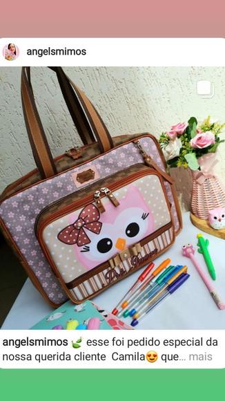 Bolsa m Personalizado Coruja