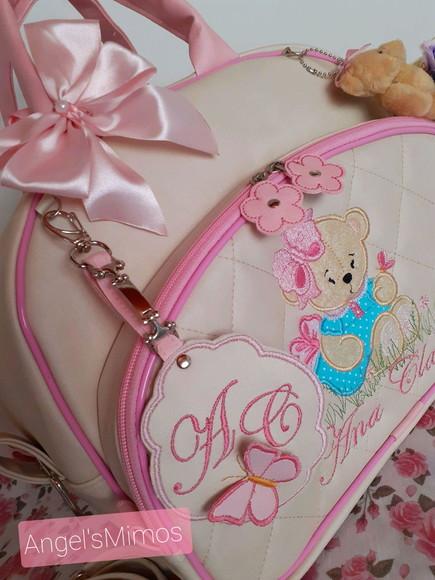 Bolsa Passeio G sintético perolizado Ursa princesa