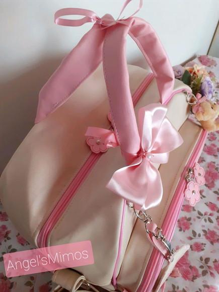 Bolsa Passeio G sintético perolizado Ursa princesa