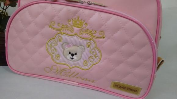 Bolsa Passeio G sintético perolizado Ursa princesa