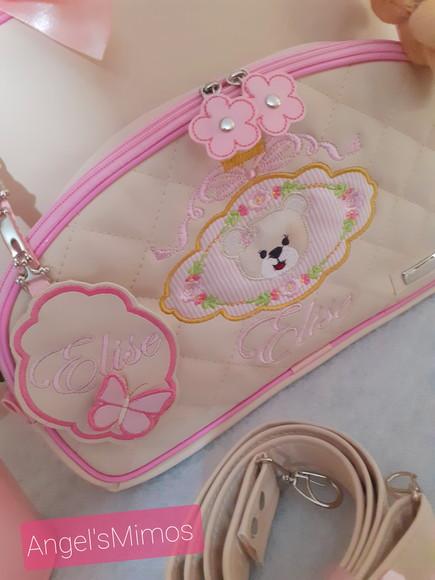 Bolsa Passeio G sintético perolizado Ursa princesa