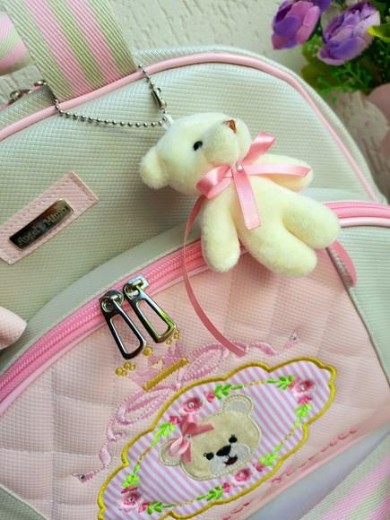 Bolsa Passeio G Sintético Perolizado Ursa Princesa