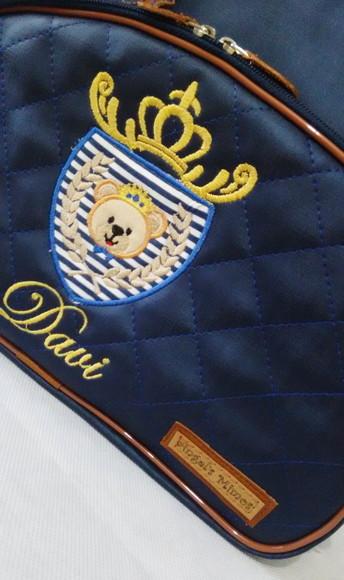 Bolsa Passeio G sintético perolizado Urso príncipe