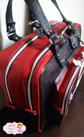 Bolsa Professora 3 divisões couro sintético