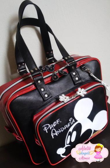 Bolsa Professora 3 divisões couro sintético