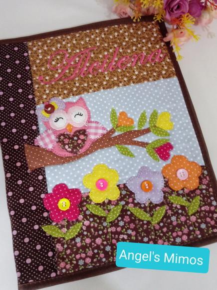 Capa de caderno coruja marrom