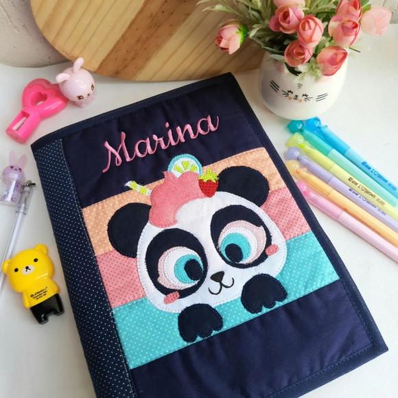 Capa de caderno ursa panda