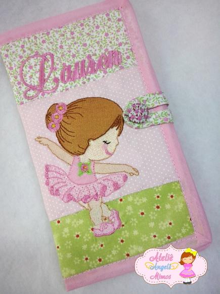 Capa de cartão de vacina Bailarina