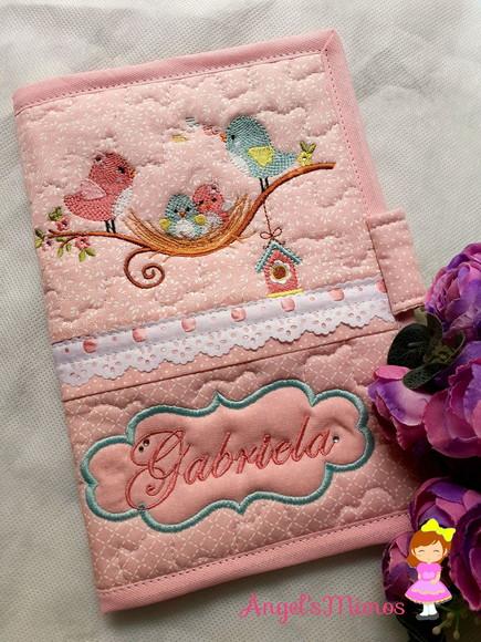 Capa de Carteirinha de vacinação passarinhos