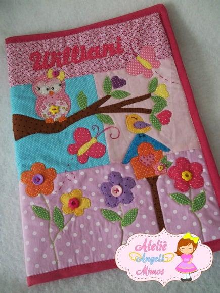 Capa para caderno Corujinha
