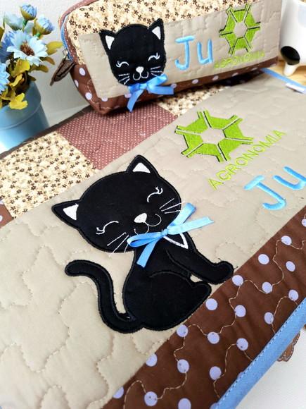 Capa para notebook e estojo Box Gatinho