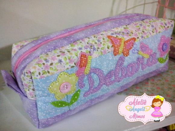 Estojo Box Flores e Borboletas personalizado