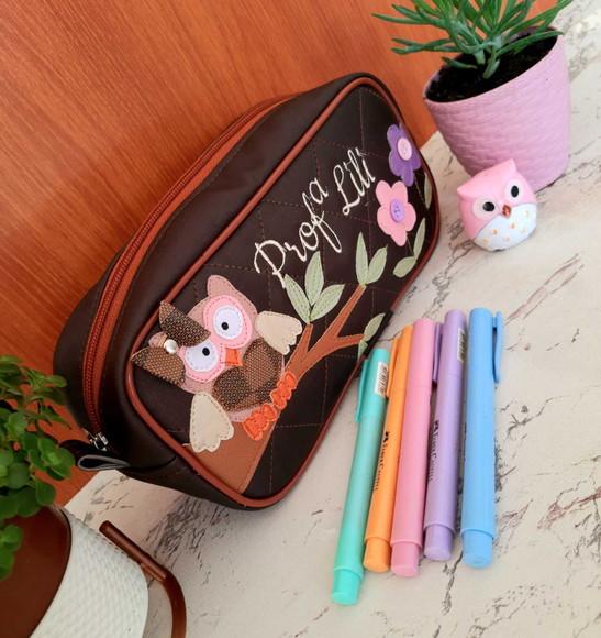 Estojo Personalizado Coruja