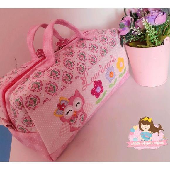 Frasqueira Box Corujinha com bolso